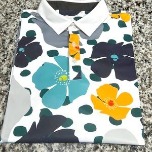 Awesome floral print Swannies brand golf shirt